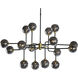 Deimos LED 45 inch Smoke Grey Chandelier Ceiling Light, Large